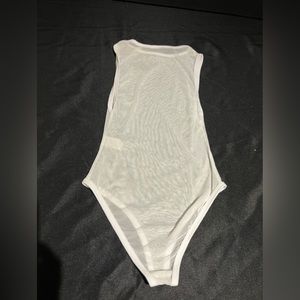 Forever 21 sheer mesh white bodysuit size small. Brand new